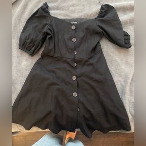 Sleeved button up dress